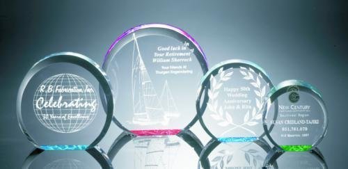 Beveled Circle Acrylic Award
