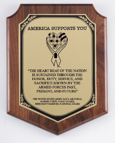 American Genuine Walnut Plaque with Satin Finish