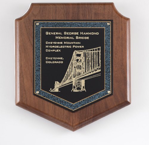 American Genuine Walnut Plaque with Satin Finish