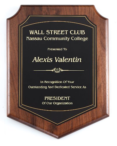 American Genuine Walnut Plaque with Satin Finish