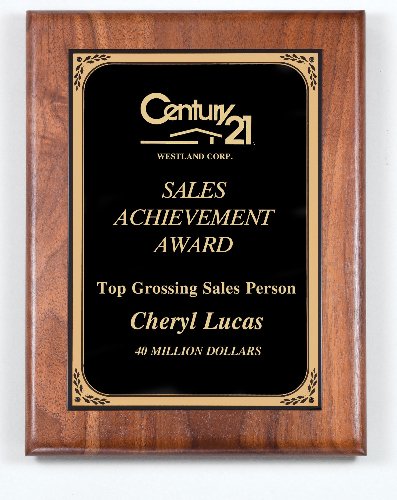 American Genuine Walnut Plaque with Satin Finish