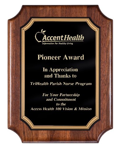 American Genuine Walnut Plaque with Satin Finish