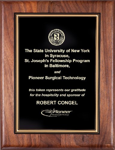 American Genuine Walnut Plaque with Satin Finish