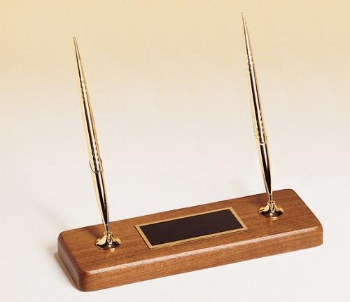 American Walnut Desk Set with Two Pens