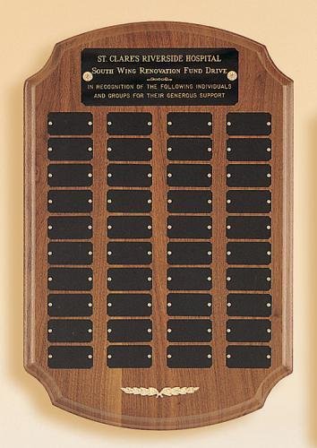 American Walnut Ornate Perpetual Plaque