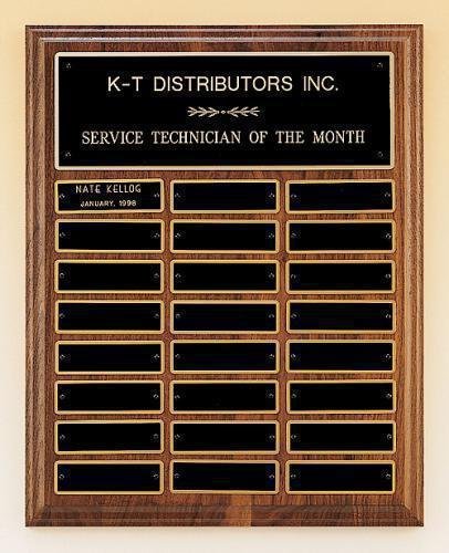 American Walnut Perpetual Plaque