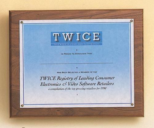 American Walnut Photo / Certificate Plaque