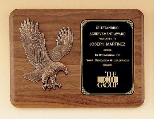 American Walnut Plaque with Eagle Casting
