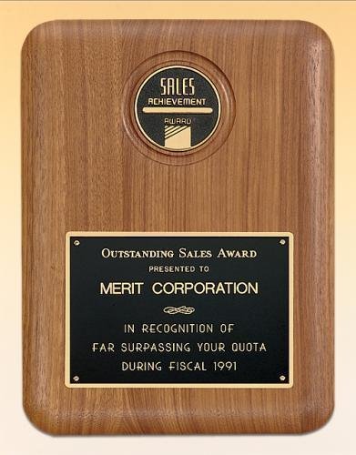 American Walnut Plaque with Medallion