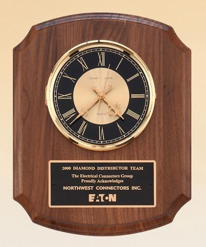 American Walnut Vertical Wall Clock.