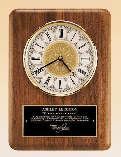 American Walnut Vertical Wall Clock.