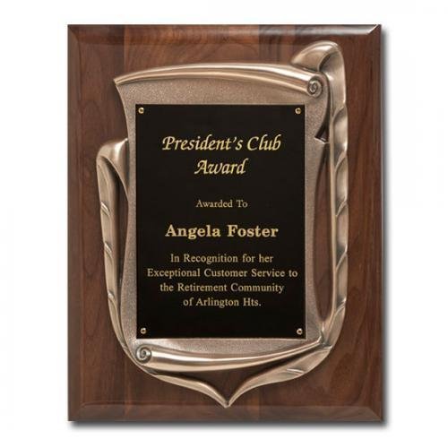 Antique Bronze Frame with Walnut Plaque