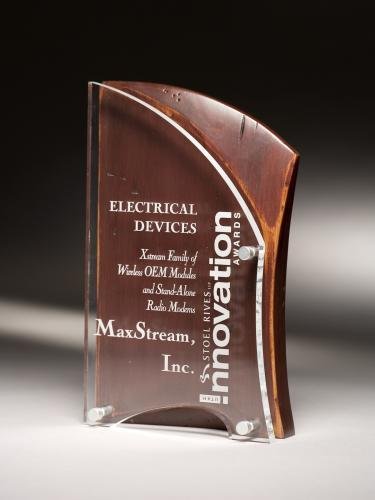 Artisan Rustic Red Alder Wood Acrylic Award