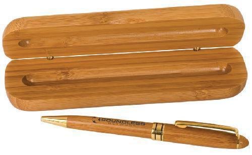 Bamboo Pen & Pen Case Set