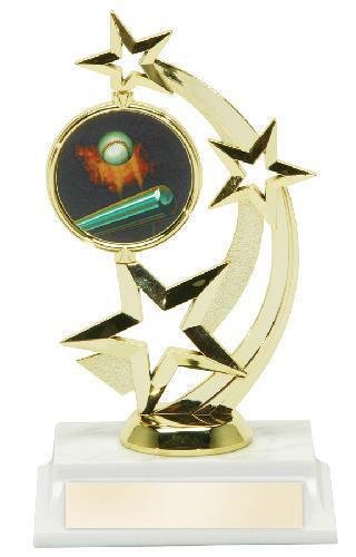 Baseball Shooting Star Mylar Holder Trophy