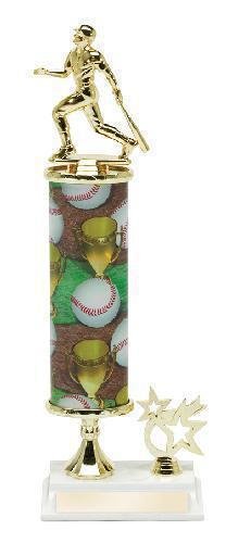 Baseball Single Column with Trim Trophy