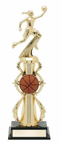 Basketball All Star Female Trophy With Riser