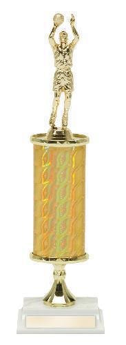 Basketball Male Single Oval Column Trophy