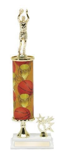 Basketball Single Column with Trim Trophy