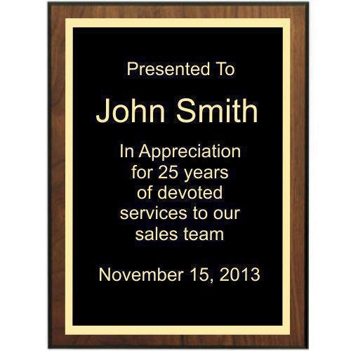 Bevel Walnut Veneer Plaque