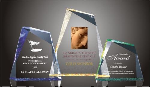 Beveled Mountain Peak Acrylic Award