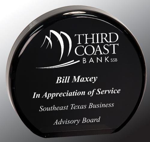 Black Round Circle Acrylic Award