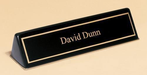 Black Stained Piano Finish Nameplate.