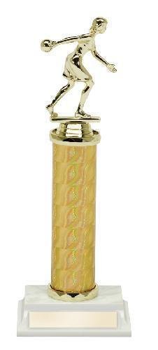 Bowling Female Single Column Trophy