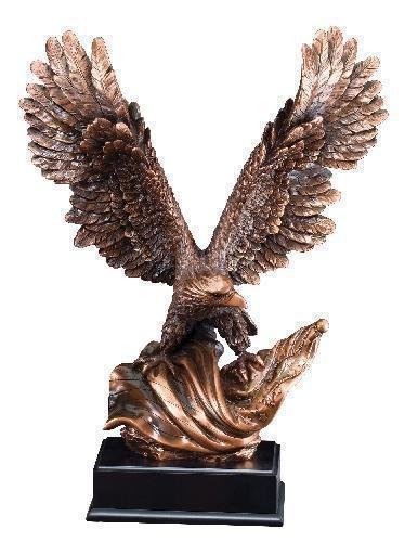 Bronze Eagle With Flag
