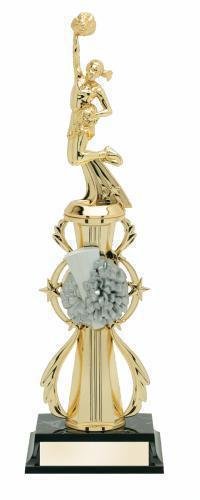 Cheerleader All Star Trophy With Riser