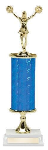 Cheerleader Single Oval Column Trophy