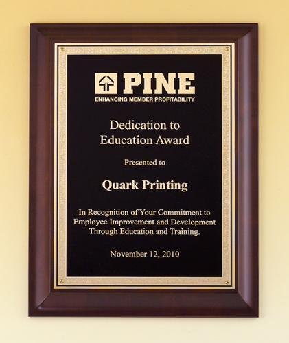 Cherry Finish Plaque