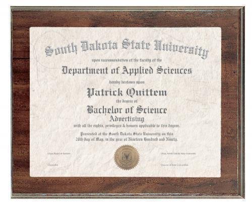 Cherry Finish Slide in Photo/Certificate Frame Plaque