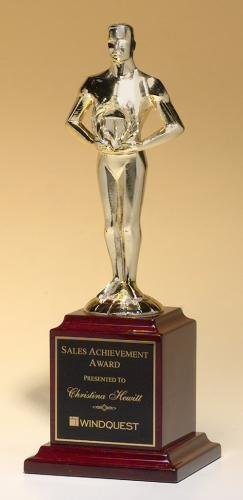 Classic Achiever Figure on Rosewood Piano Finish Base