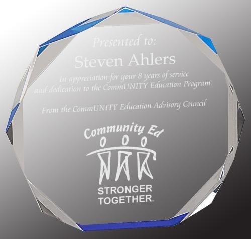 Clear Octagon Acrylic Award