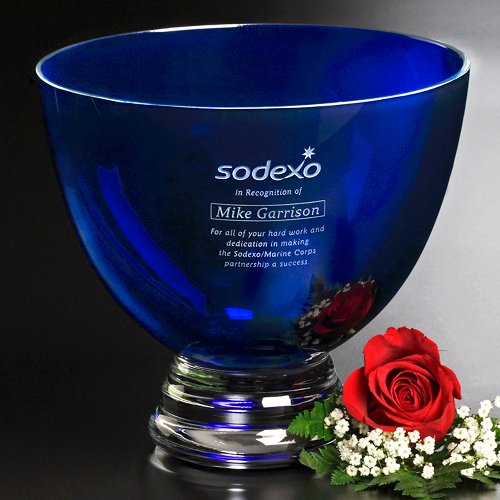 Cobalt Pedestal Bowl