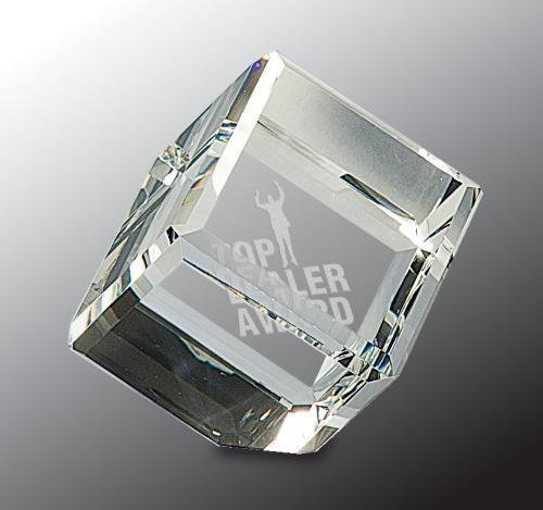 Crystal Cube Paperweight