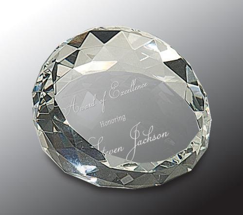 Crystal Facet Paper Weight