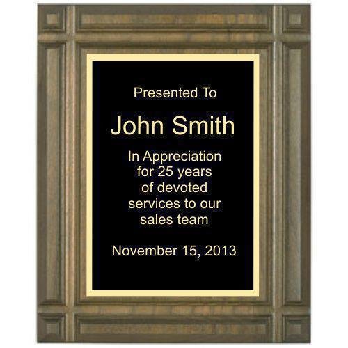 Deep Groove Solid Walnut Plaque