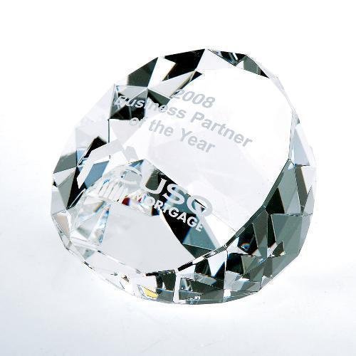 Duet Round Paperweight- Clear