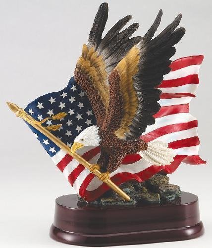 Eagle with American Flag On Base
