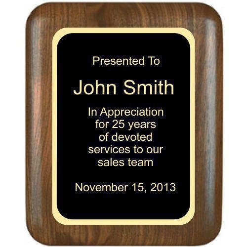 Elliptical Solid Walnut Plaque
