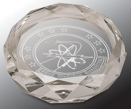 Faceted Round Crystal Paper Weight