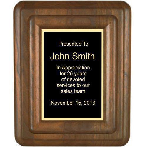 Floating Solid Walnut Plaque
