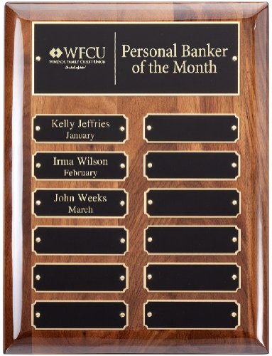 Genuine American Walnut Petpetual Plaque