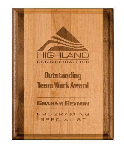 Genuine Red Alder Plaque