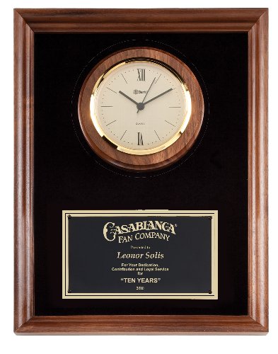 Genuine Walnut Clock Plaque