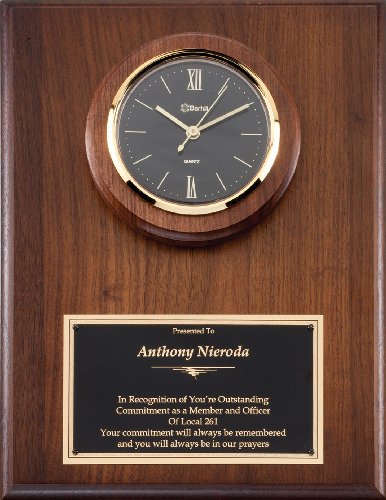 Genuine Walnut Clock Plaque