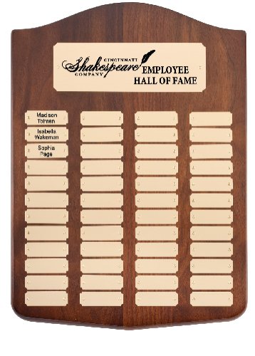 Genuine Walnut Perpetual Plaques