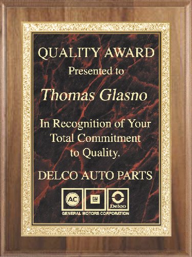 Genuine Walnut Plaque
